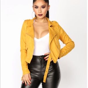 Mustard suede jacket